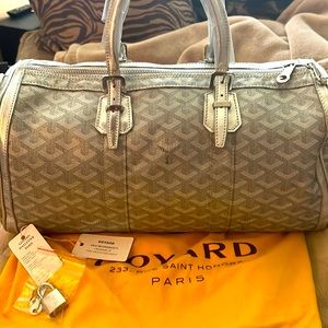 RARE!! Brand new limited edition SILVER Goyard Croisiere 35 handmade PARIS